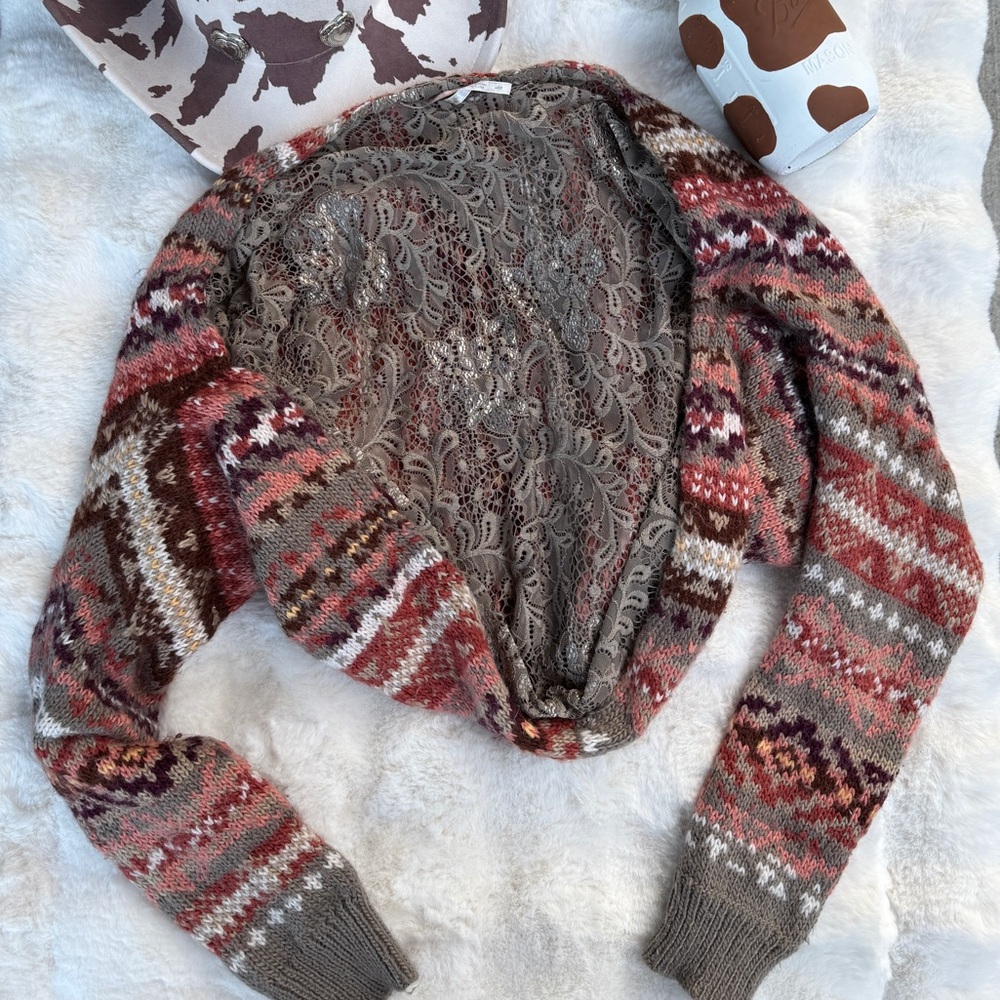 Free People Multicolor Patterned Cardigan shrug